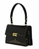 Kelly Bag with Gold Center Black
