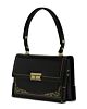 Kelly Bag with Gold Corners Black