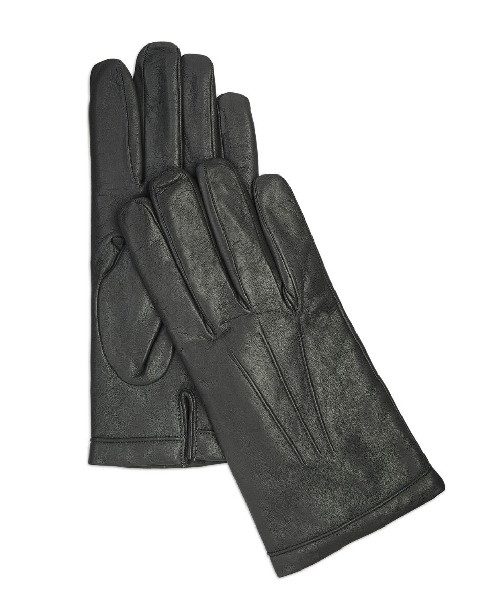 Men's Genuine Gray  Leather Unlined Gloves 